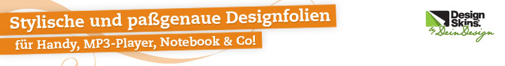 Stylische und passgenaue Designfolien fr Handy, MP3-Player, Notebook & Co. - DesignSkins von DeinDesign